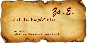 Zsilla Eugénia névjegykártya